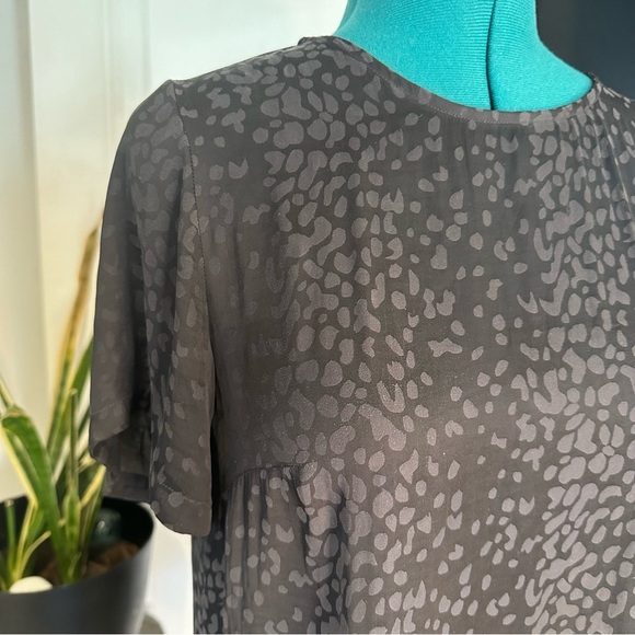 Black Leopard Print Top A New Day small - Picture 3 of 11